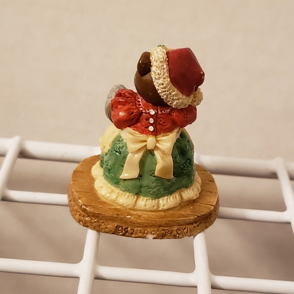 Vintage 1990 Authentic Pennibears Ceramic Figurine - Christmas Bear w/ Cookies - Picture 3 of 7